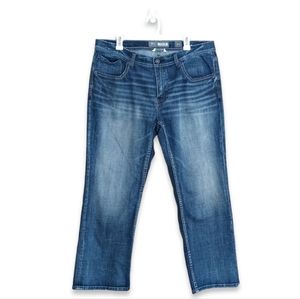 BKE Men's Jeans Size 36 Short Derek Bootleg Denim Darkwash 36x29 Jeans